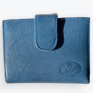 Blue Leather Wallet Buxton Heiress Double Cardex Extra Roomy
